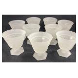 (9) Vintage Frosted Punch Cups