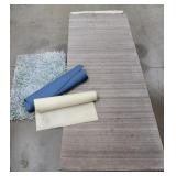 2x6ft Wool Runner and Shag Door Mat