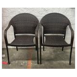 (2) Wicker Patio Chairs