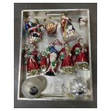 Tray w/ Christmas Ornaments
