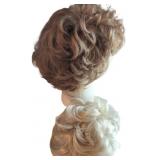 Short Bob Wig and Silver Hair Clip