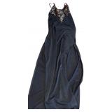 Black and Gold  Double Slit Dress, S/M