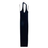 Halter Top Navy Blue Dress, Medium