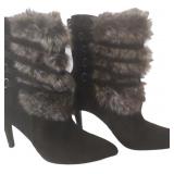 Worthington Brown/Faux Fur Boots Sz 7M