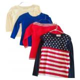 (4) Boat Neck Tops sz S & M