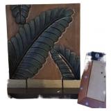 Metal Leaf Decor, (2) Frames