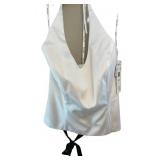 NWT, Xscape White Halter Top Shirt (Sz6)