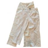 (2) Pair White Size 2 Peck and Peck Pants