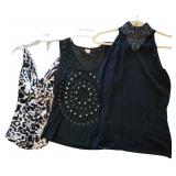 (3) Designer Sleeveless Tops