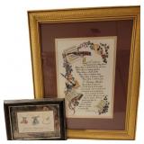 (2) Inspirational Framed Pieces