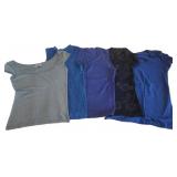 (5) Vintage Blue Ladies Small Tops