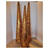 (3) Mosaic Style Foam Trees
