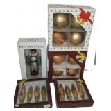 Ornament Lot + Snowman Bottle Cover