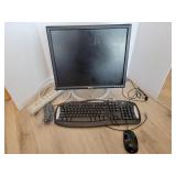 19in Dell Monitor w/ Keyboard and Mouse