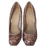 Olsenboye Rose Gold Sequined Pumps Sz 7.5