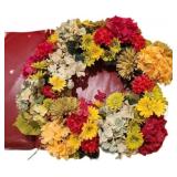 Summertime floral wreath