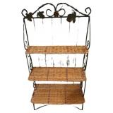 Wicker shelves