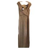 NWT, Tadashi Shoji Full Length Gold Dress Size S
