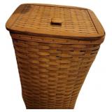 Vintage Basket with Attached Lid