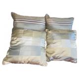 (4) Yellow/Green Pillows
