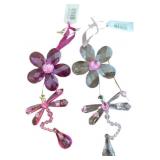 (2) Acrylic Dragonfly Ornaments