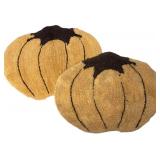 (2) Pumpkin Shaped Rugs