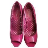Pink X-Appeal Peep Toe Heels Size 7.5
