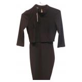 NWT Black Bebe Mock Neck Midi Dress Sz Small