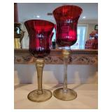 Garnet candleholders