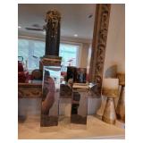 Chrome candlestick holder