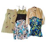 (5) Ladies Lime Tops & Dresses S/M