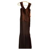 NWT, JS Collection, Brown Full Length Dress Size