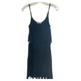 Fringe Black Dress (Sz Small)
