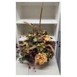 Glass Pumpkin w/Floral Arrangement