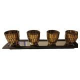 17in Mirror and Votive Candle Holders