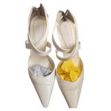 White Gianni Bini Strappy Pumps Size 7