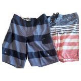 (2) Pair Board Shorts