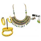 Turtle Earrings and Yellow Jewelry