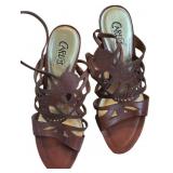 Carlos Brown Strappy Heels