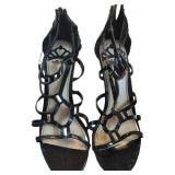 Black Patent with Gold Stud Fergalicious Heels