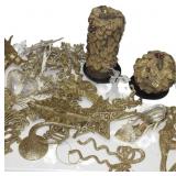 (2) Candles + Gold Glitter Ornaments