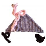 Fur Pancho, Cuffs, And Duzzy Pink Scarf