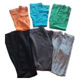 (6) Pair Bright, Black, and Gray Leggings