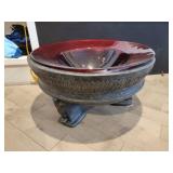 Giant red decorative bowl