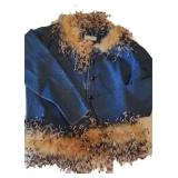 RSVP By Ace Ladies Ostrich Feather Jean Jacket