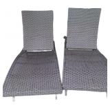 2 outdoor woven chairs