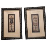 (2) 17x11in Framed Kimberly Poloson Fashion Wall