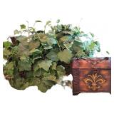 Artificial Plant in Basket and Decorative Box