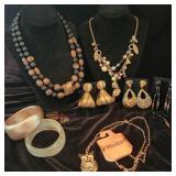 Copper Color and Brown Chunky Jewelry