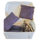 Big Plastic Tub w/ 5 Pillows